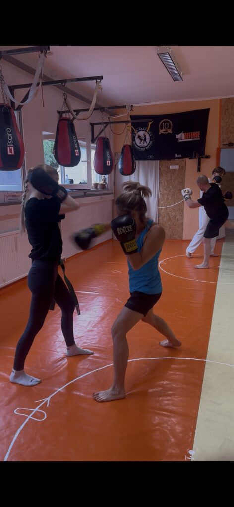Frauen beim Kickbox Training in Gießen